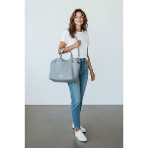 Vera Bradley Gray Recycled Cotton Commuter Tote Bag Adjustable Strap & Inner Poc